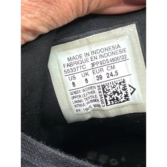 Chuck Taylor All Star Sloane Monochrome 'Triple Black Sneakers Womens size 8 - Picture 7 of 9